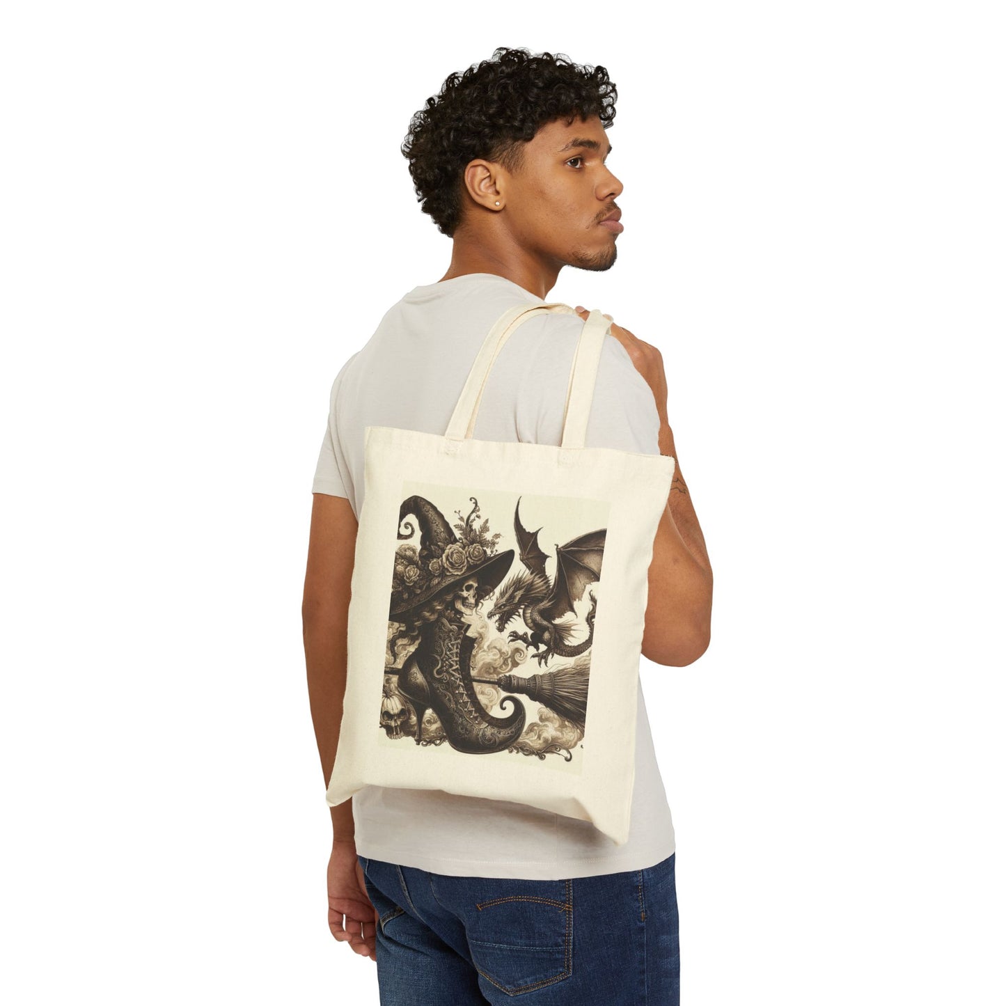 Witch Hat Tote Bag - Cotton Canvas