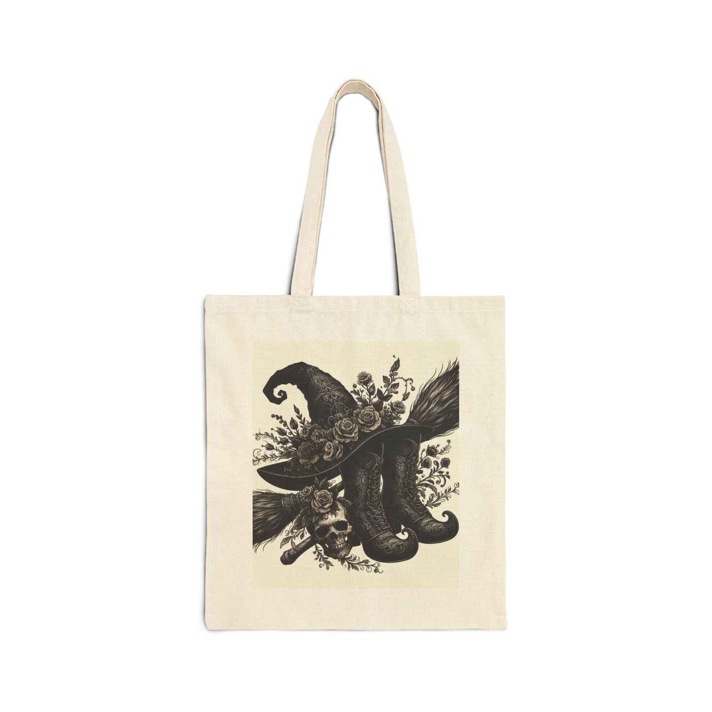 Witch Hat Tote Bag - Cotton Canvas