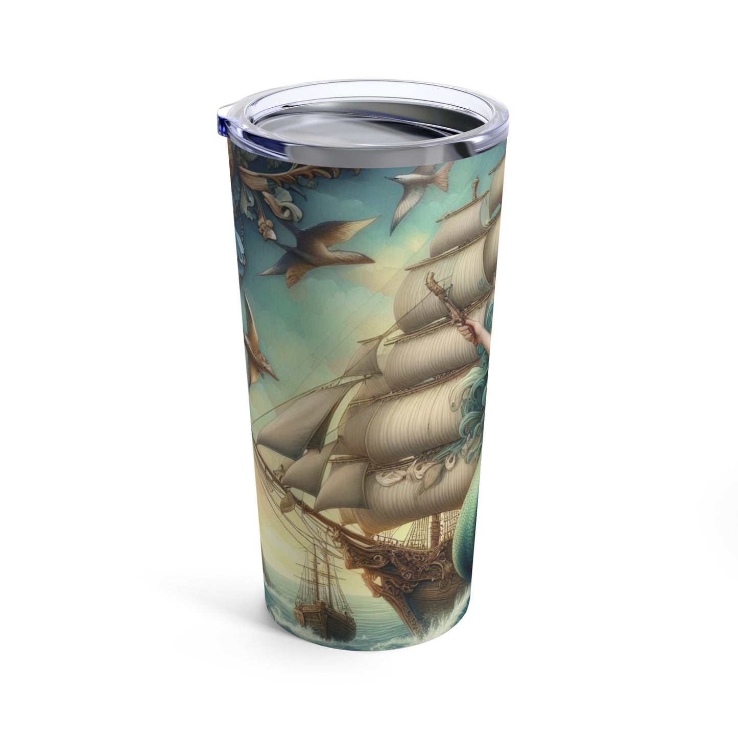 Mermaid Pirate Ship Tumbler 20oz