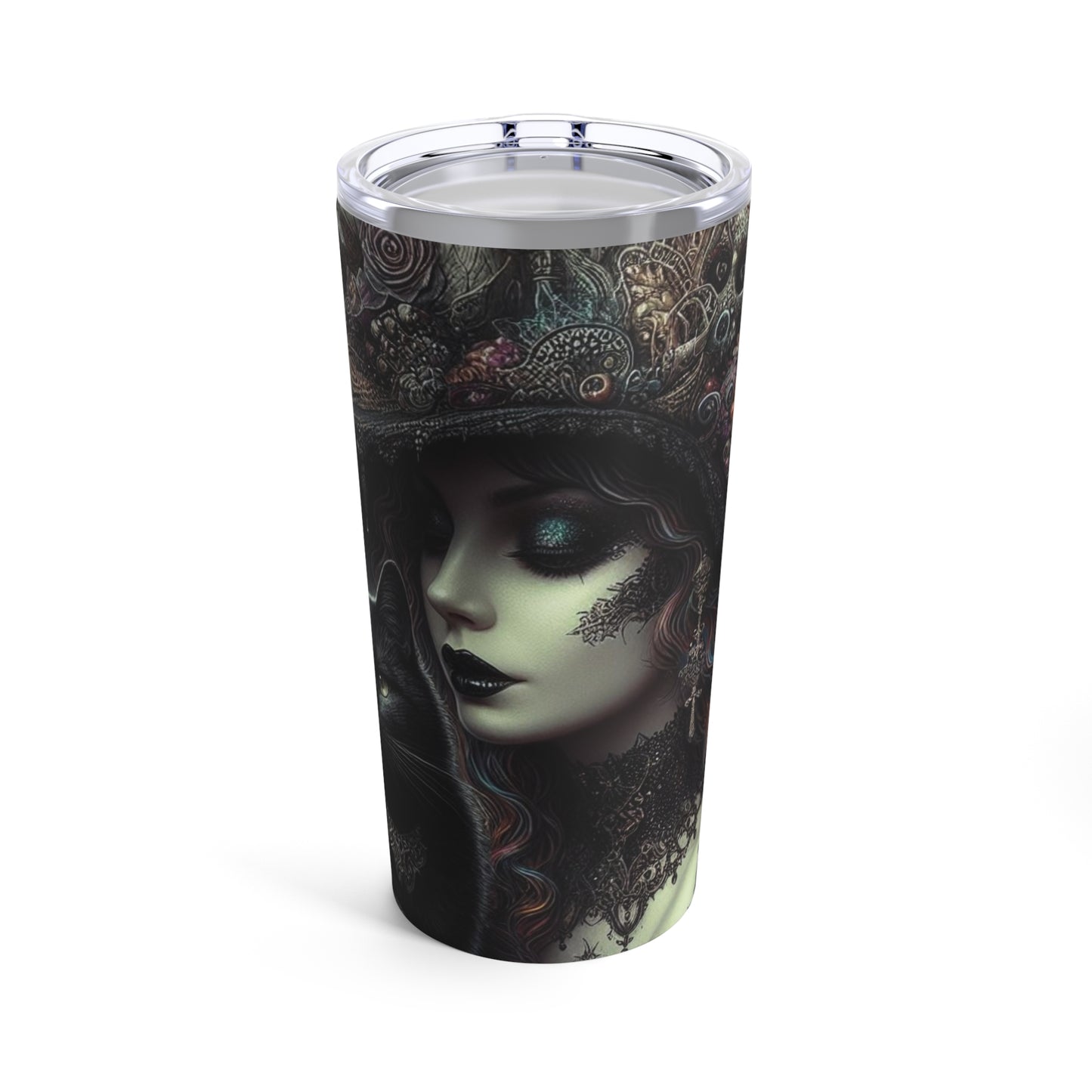 Witch and Black Cat Halloween Tumbler 20oz