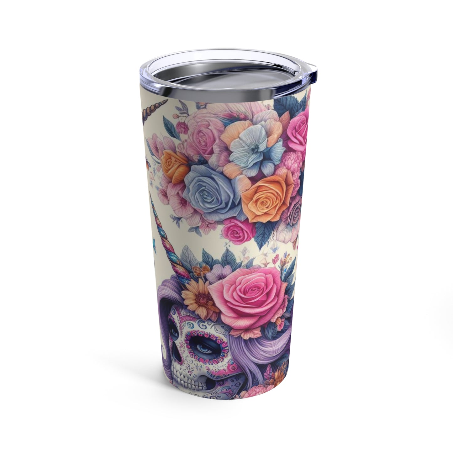 Unicorn Sugar Skull Tumbler 20oz