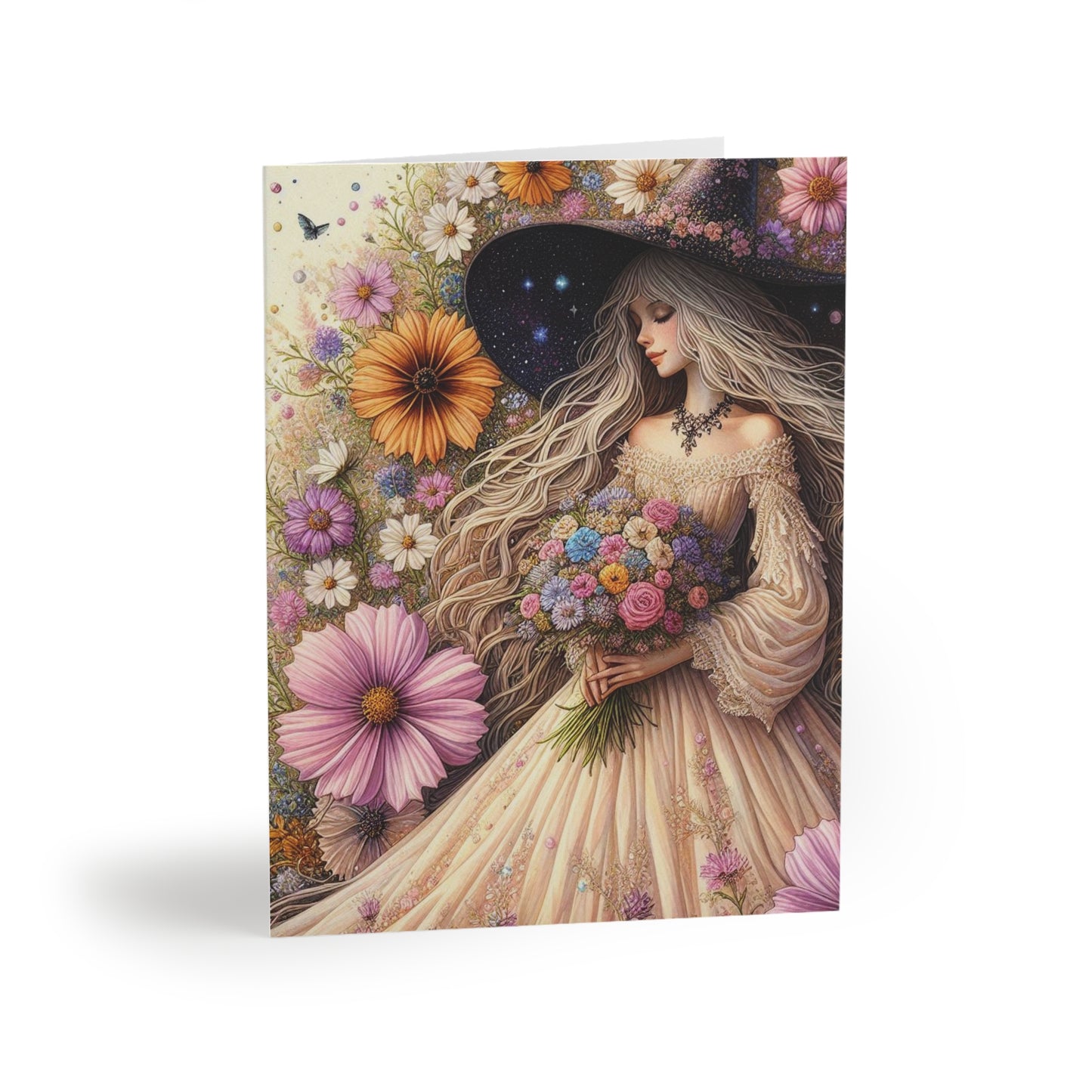 Witch Greeting Cards (8 pc, 16 pc, and 24 pc) Envelopes Included