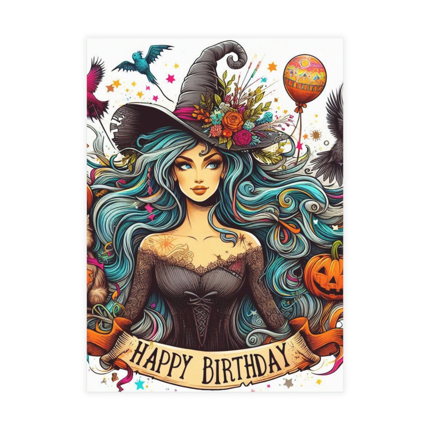 Witch Happy Birthday Postcard Bundles