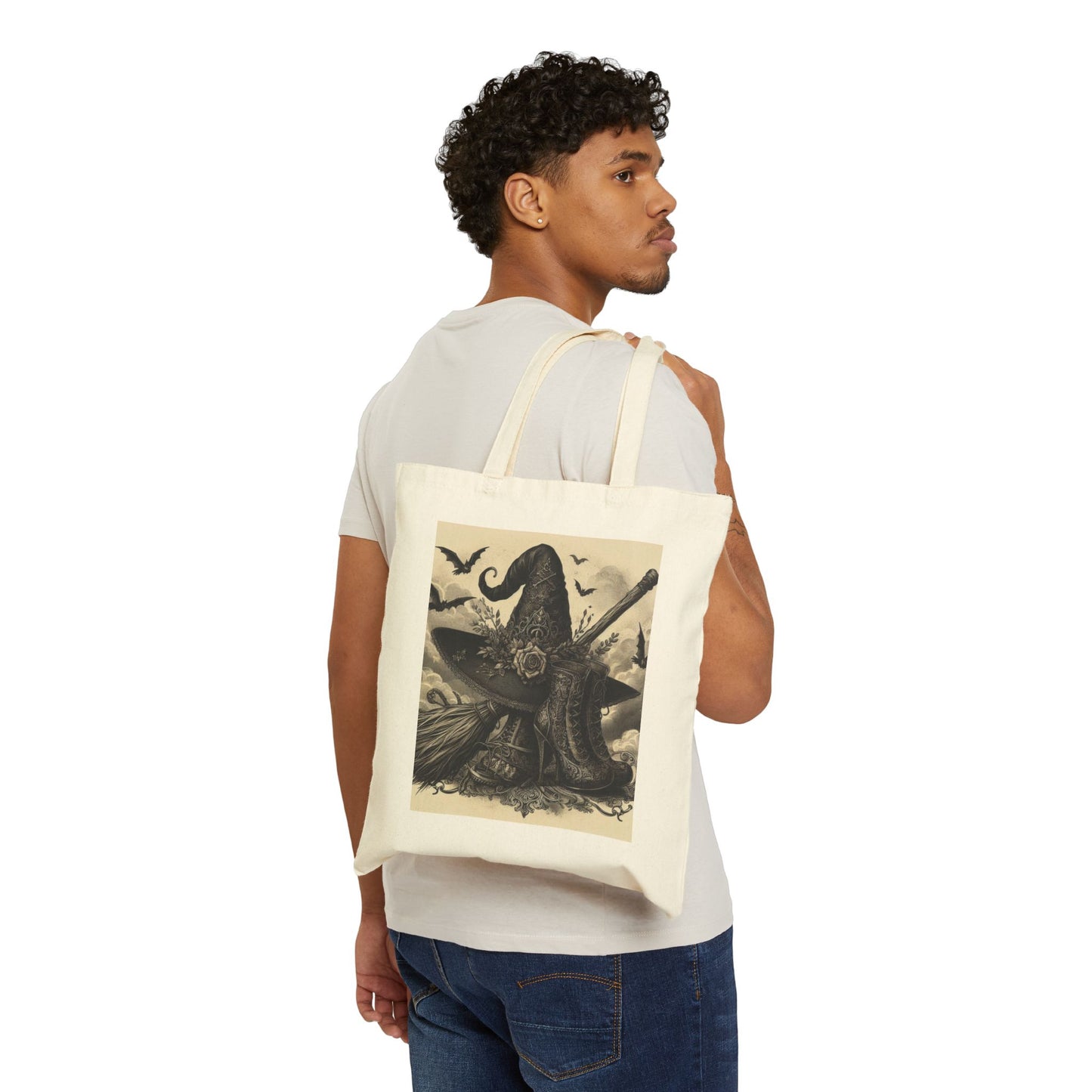 Witch Hat Tote Bag - Cotton Canvas