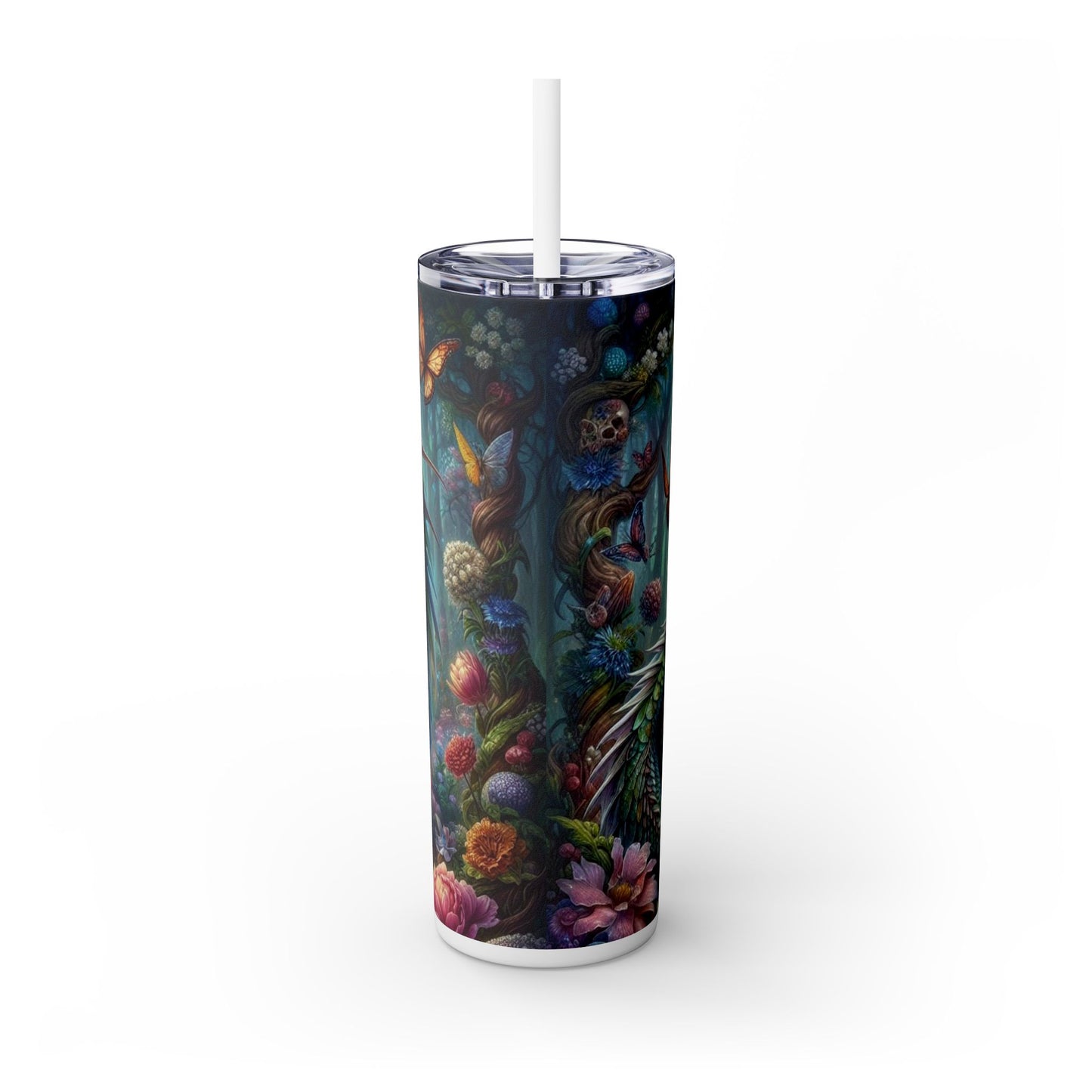 Dragon Skinny Tumbler with Straw, 20oz