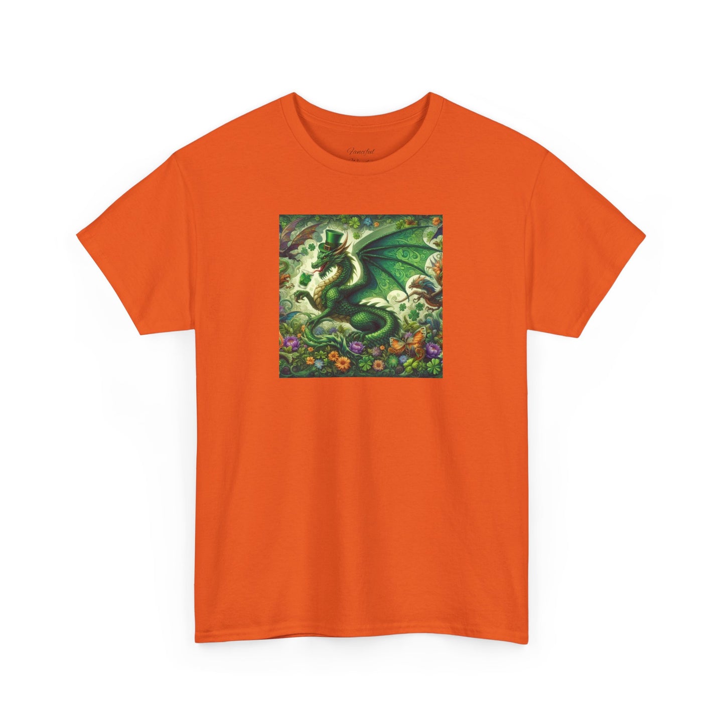 Dragon St. Patrick"s Day Unisex Heavy Cotton Tee - Gildan 100% Cotton