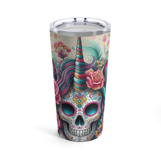 Unicorn Sugar Skull Tumbler 20oz