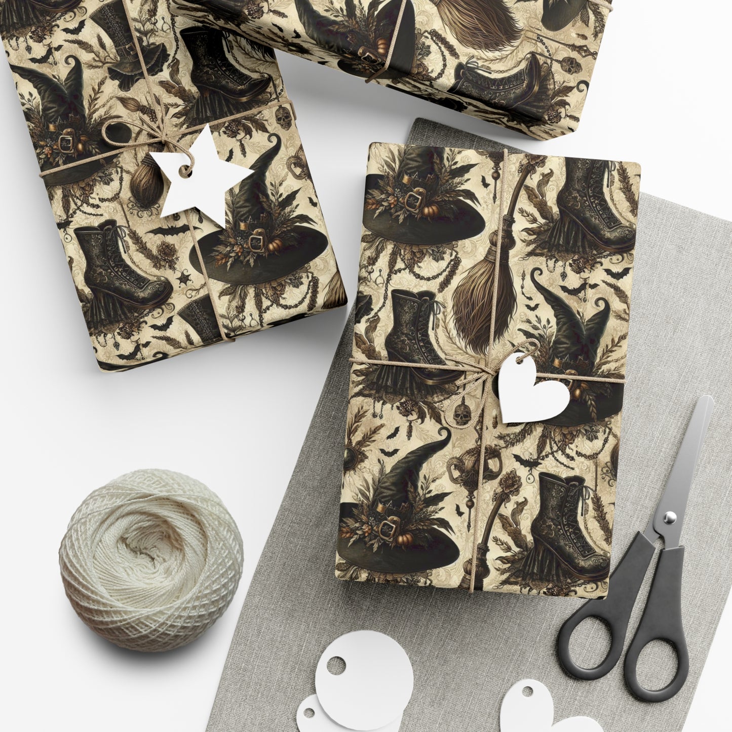 Gift Wrap Papers - Witch Hats, Boots and Brooms