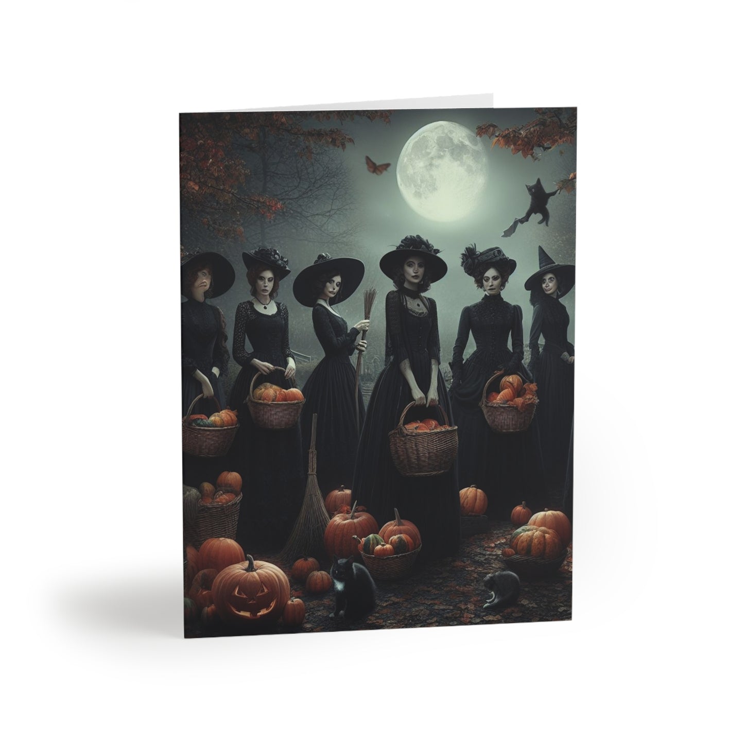 Witch Party Invitation Cards (8, 16, and 24 pcs) with Envelopes Included, Personalized Availability