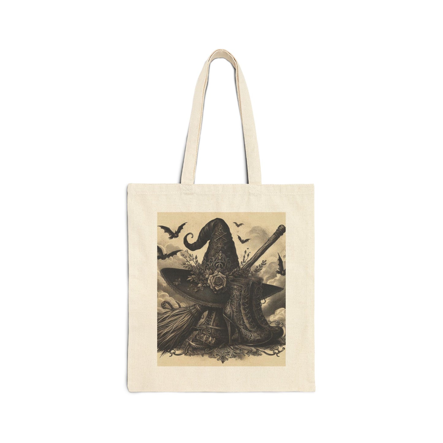 Witch Hat Tote Bag - Cotton Canvas