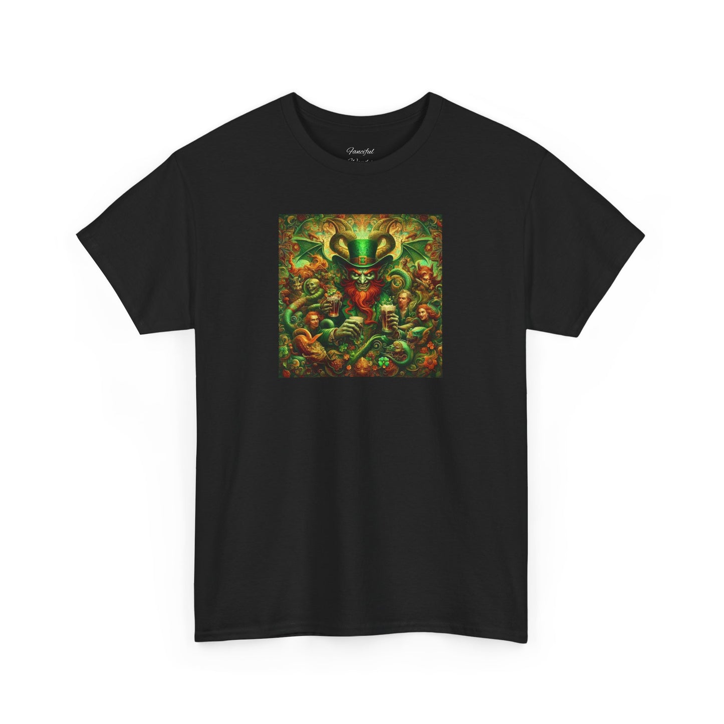 Demon Leprechaun St. Patrick's Day Unisex Heavy Cotton Tee - Gildan 100% Cotton