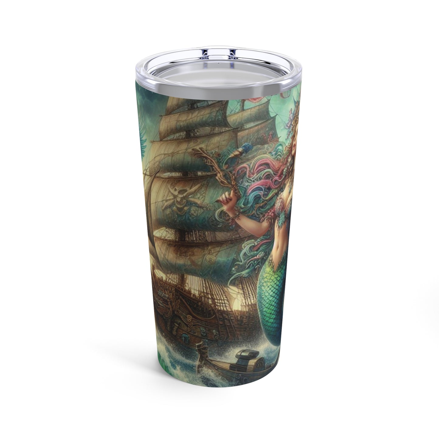 Mermaid Pirate Ship Tumbler 20oz