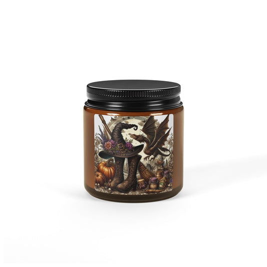 Witch Hat Soy Candle - (Amber Jar) 4 oz.