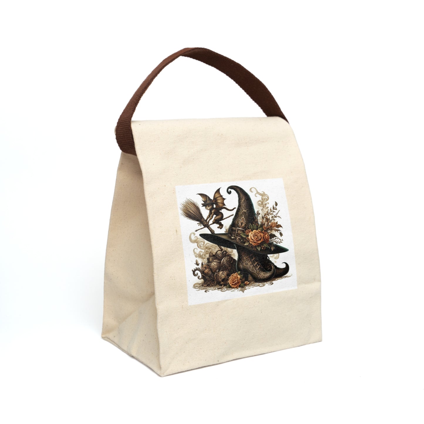 Witch Hat & Boots Canvas Lunch Bag