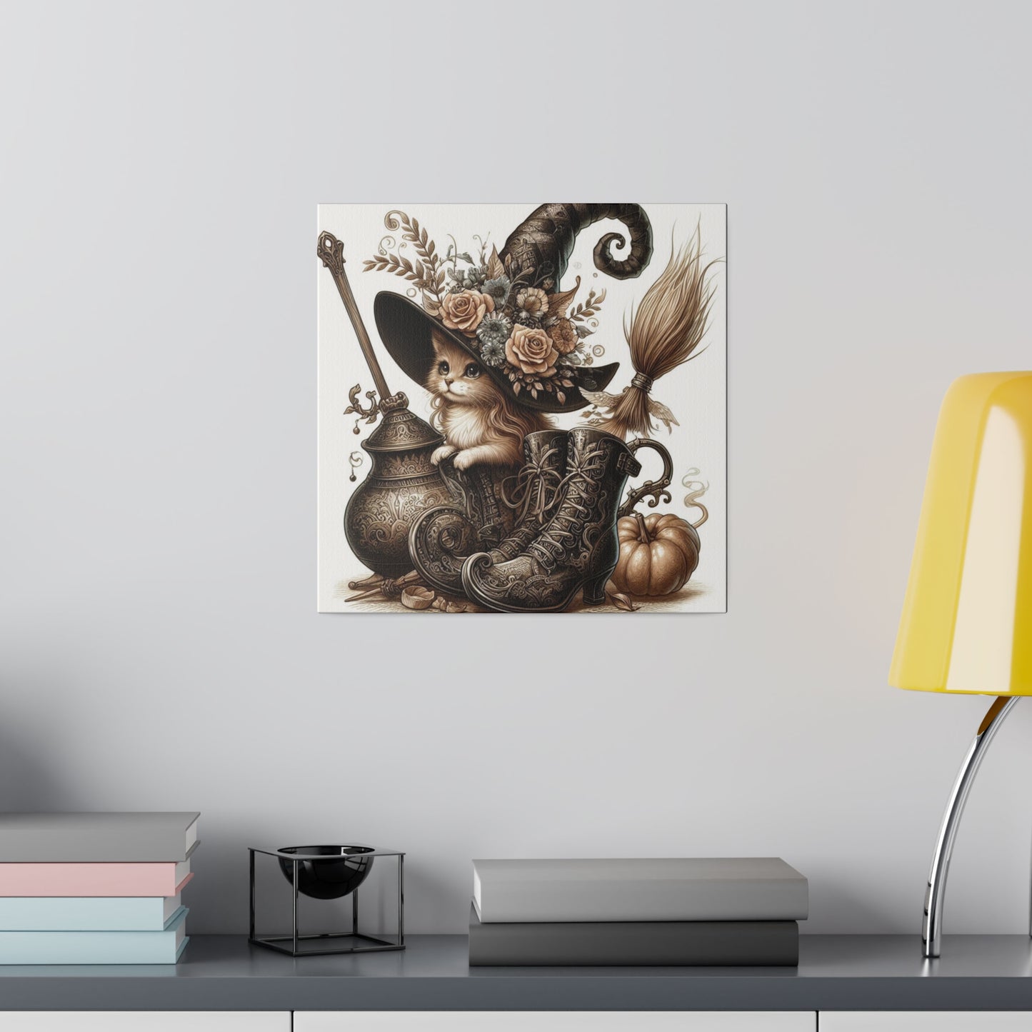 Canvas Print - Cat Witch Hat