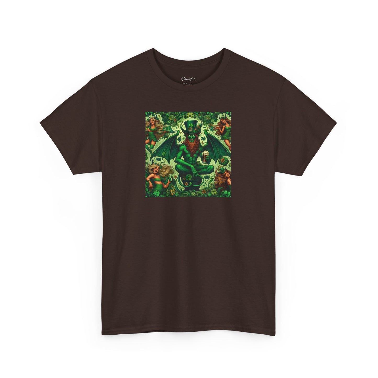 Demon Leprechaun St. Patrick's Day Unisex Heavy Cotton Tee - Gildan 100% Cotton