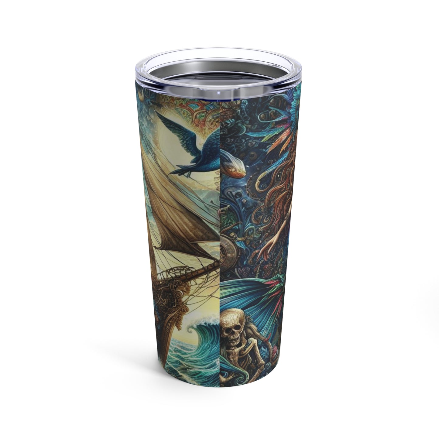 Mermaid Pirate Ship Tumbler 20oz