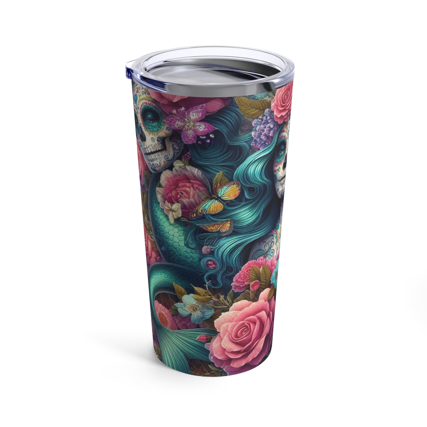 Mermaid Sugar Skull Tumbler 20oz