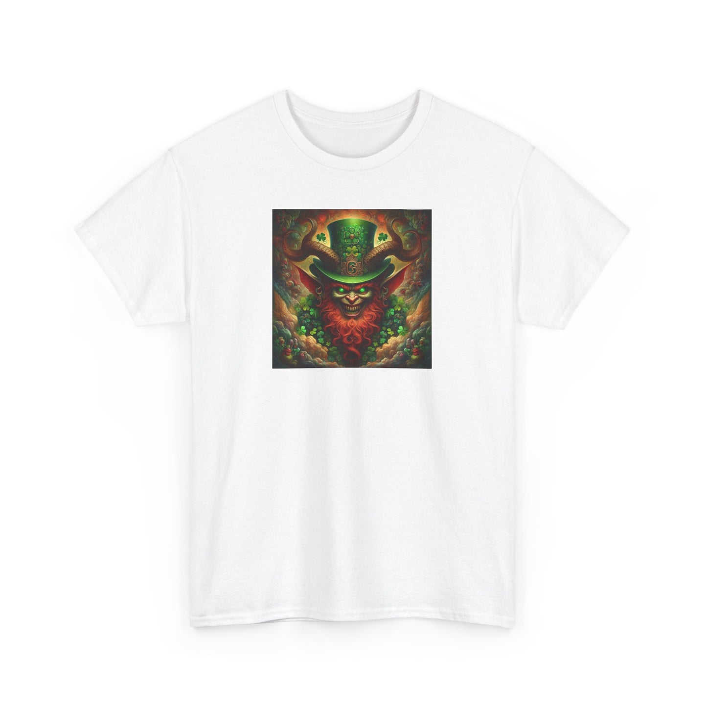 Demon Leprechaun St. Patrick's Day Unisex Heavy Cotton Tee - Gildan 100% Cotton