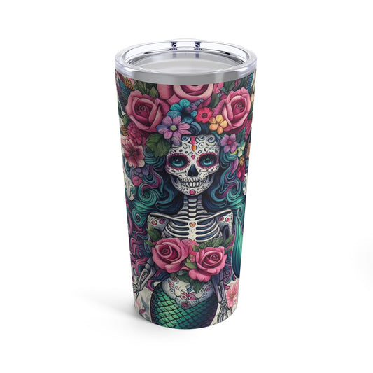 Mermaid Sugar Skull Tumbler 20oz