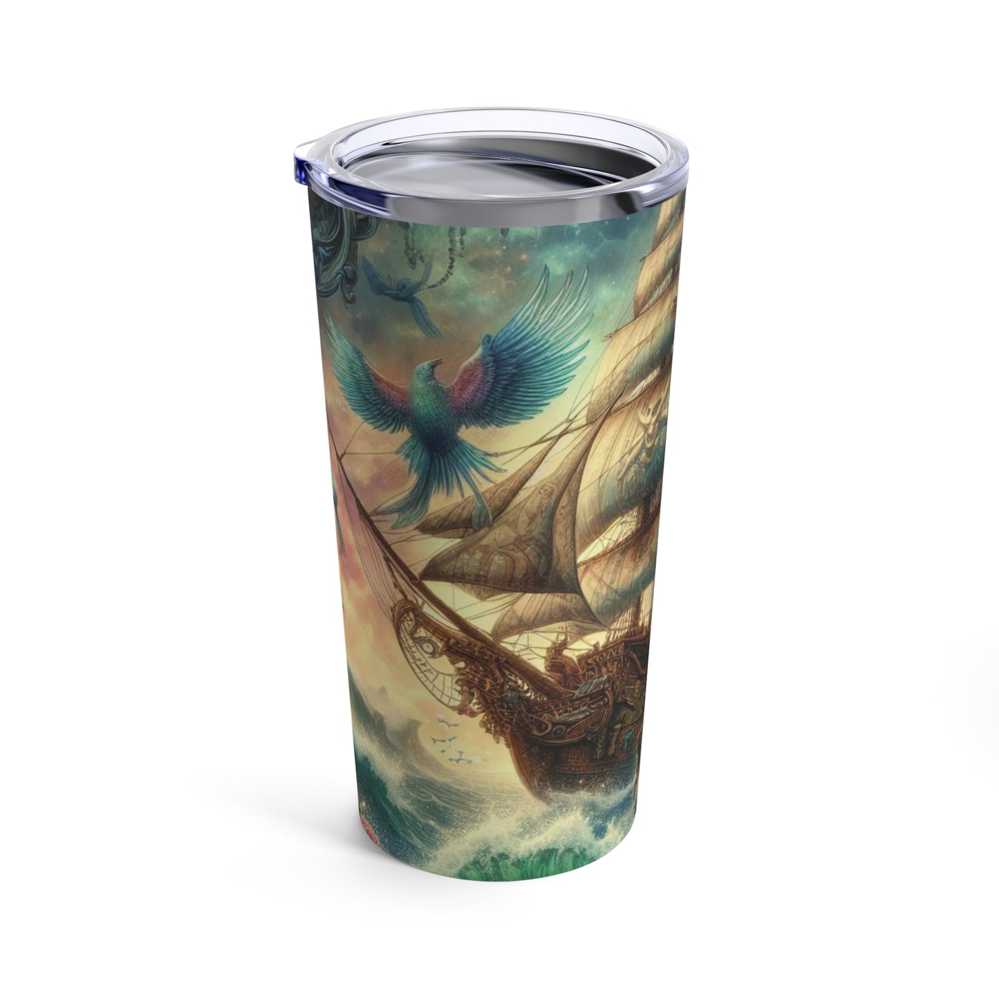 Mermaid Pirate Ship Tumbler 20oz