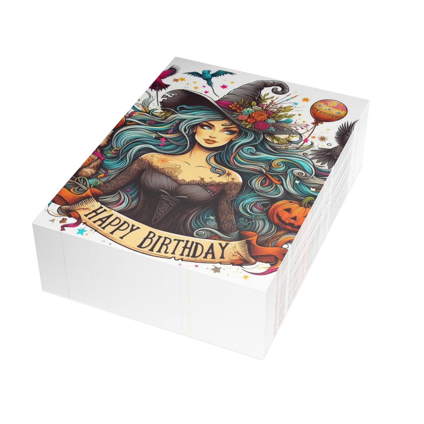 Witch Happy Birthday Postcard Bundles