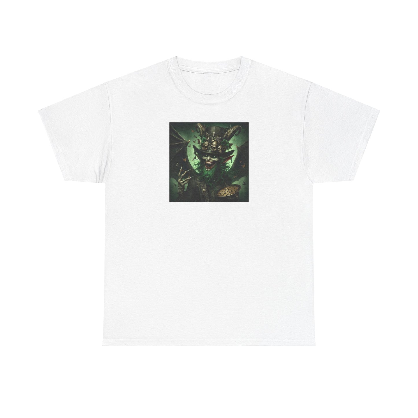 Demon Leprechaun St. Patrick's Day Unisex Heavy Cotton Tee - Gildan 100% Cotton