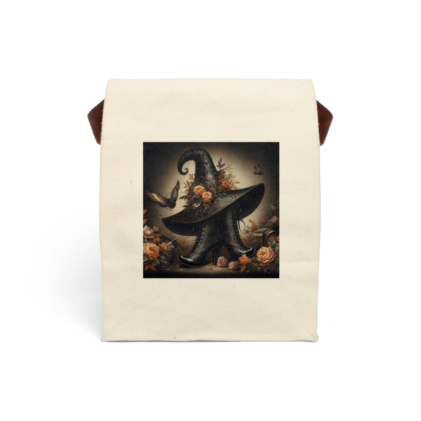 Witch Hat & Boots Canvas Lunch Bag