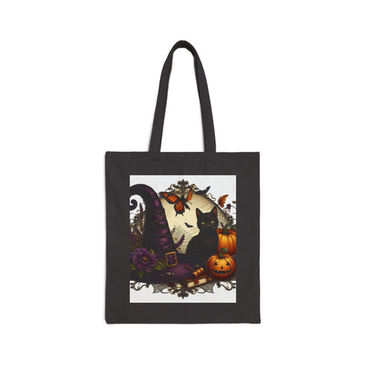 Witch Hat Tote Bag - Cotton Canvas