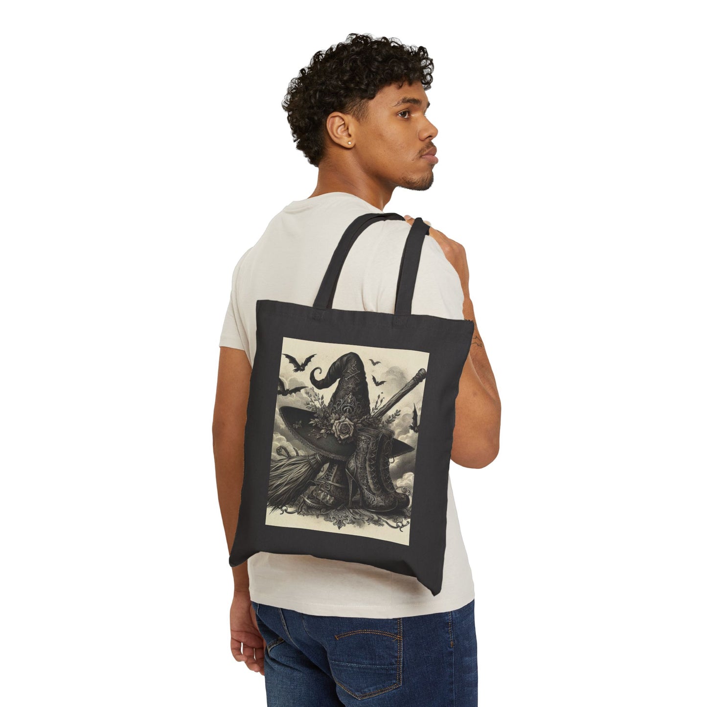 Witch Hat Tote Bag - Cotton Canvas