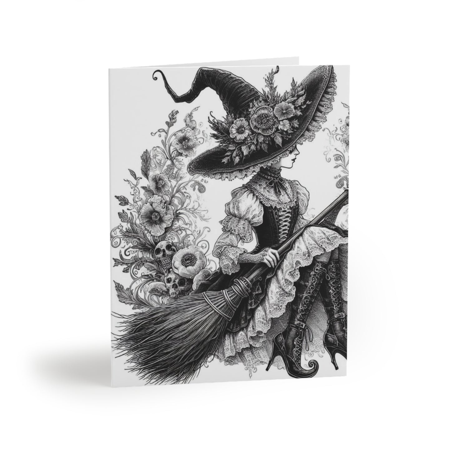 Witch Greeting Cards (8 pc, 16 pc, and 24 pc) Envelopes Included