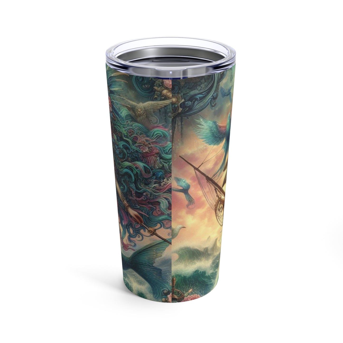 Mermaid Pirate Ship Tumbler 20oz