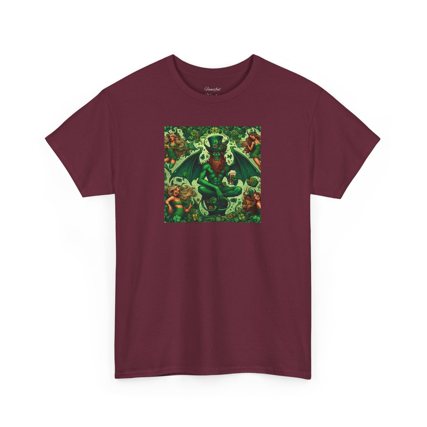 Demon Leprechaun St. Patrick's Day Unisex Heavy Cotton Tee - Gildan 100% Cotton