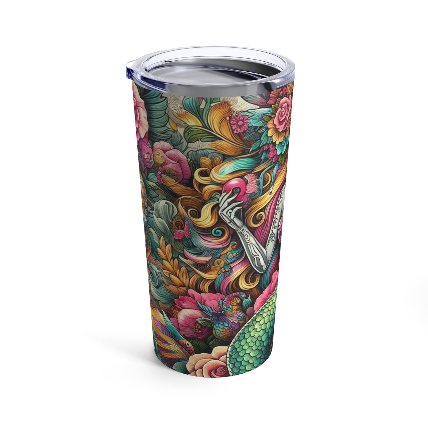 Mermaid Sugar Skull Tumbler 20oz