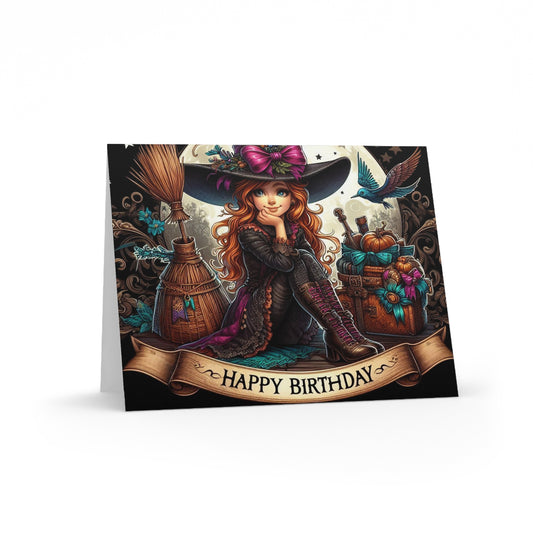 Greeting Card Set - Witch Happy Birthday Cards (8, 16, and 24 pcs)