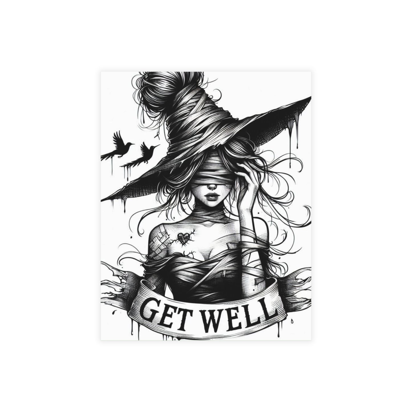 Get Well Witch Postcard Bundles