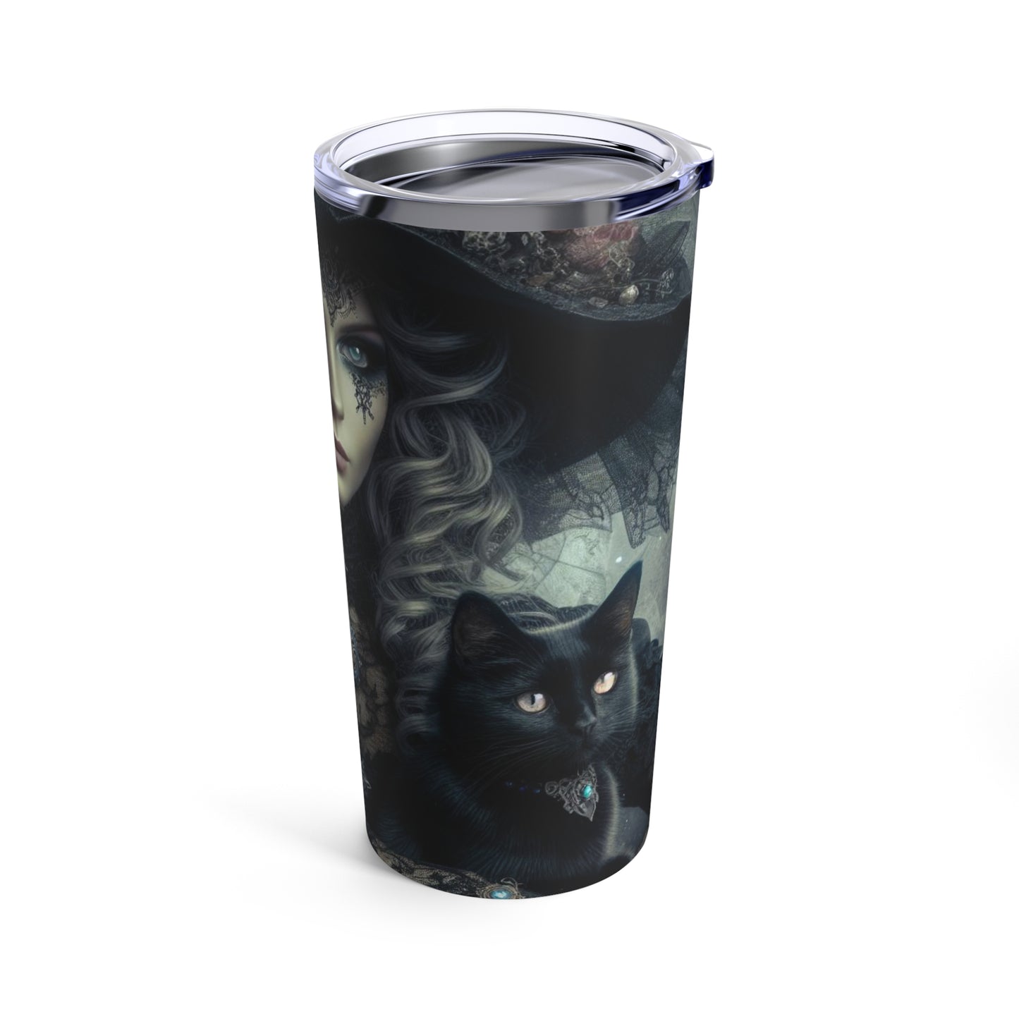 Witch and Black Cat Halloween Tumbler 20oz