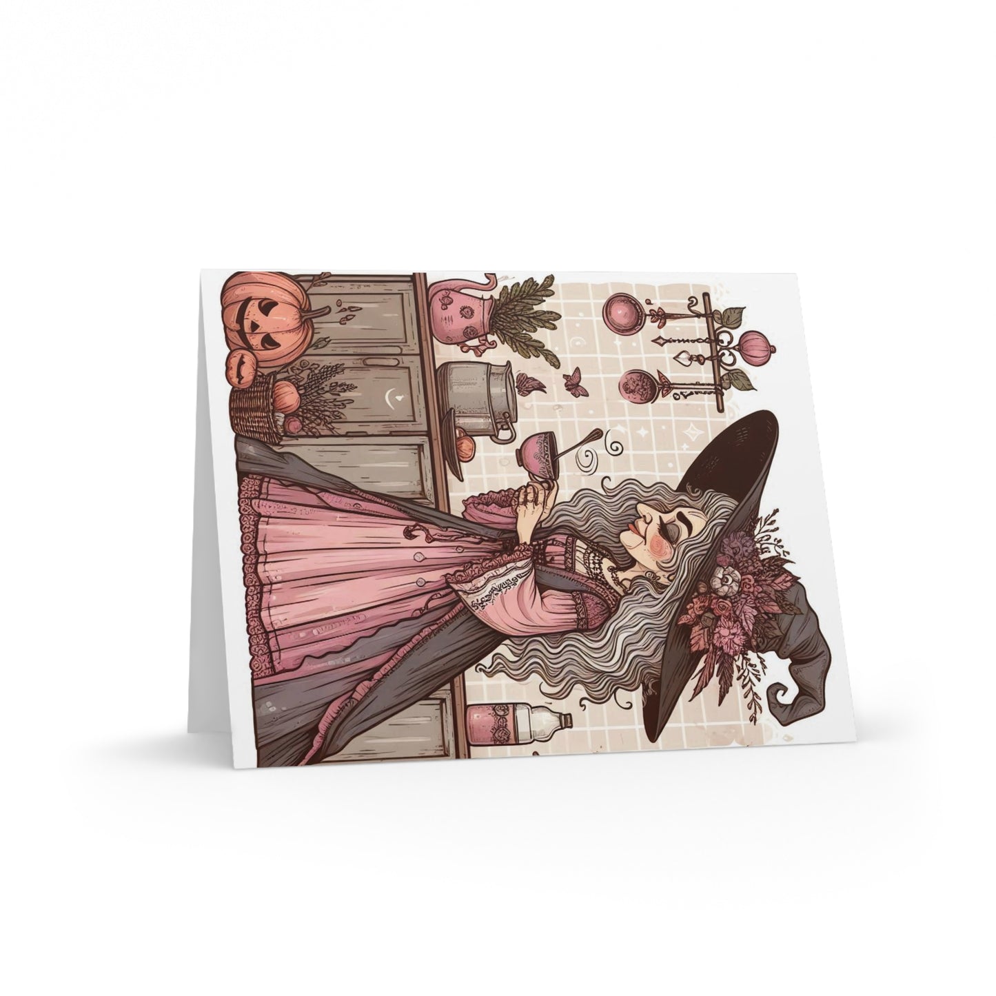 Witch Greeting Cards (8 pc, 16 pc, and 24 pc) Envelopes Included