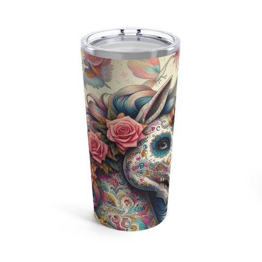 Unicorn Sugar Skull Tumbler 20oz