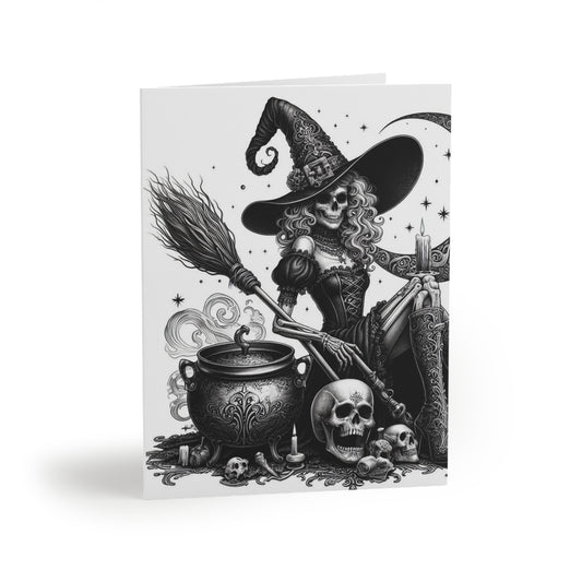 Witch Greeting Cards (8 pc, 16 pc, and 24 pc) Envelopes Included