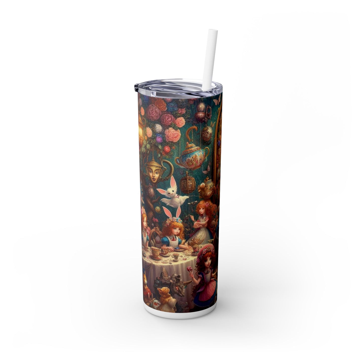 Alice Skinny Tumbler with Straw, 20oz