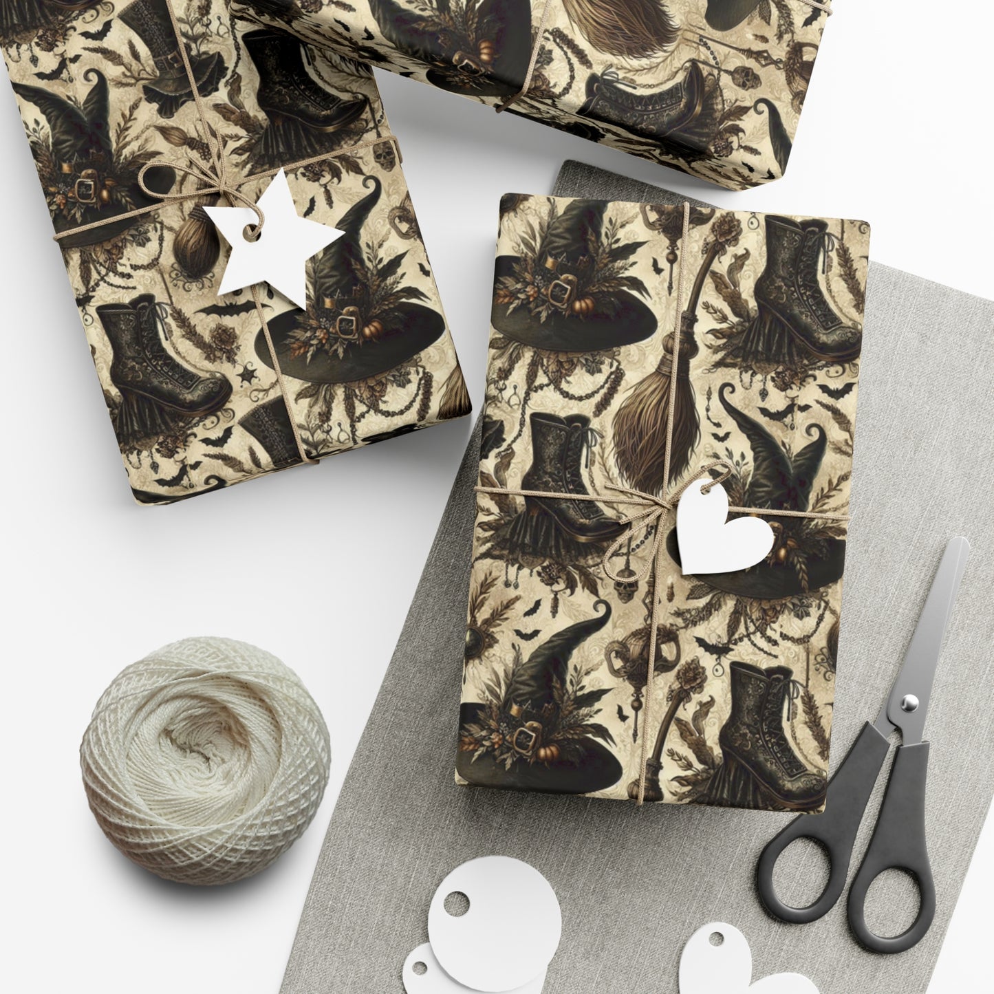 Gift Wrap Papers - Witch Hats, Boots and Brooms