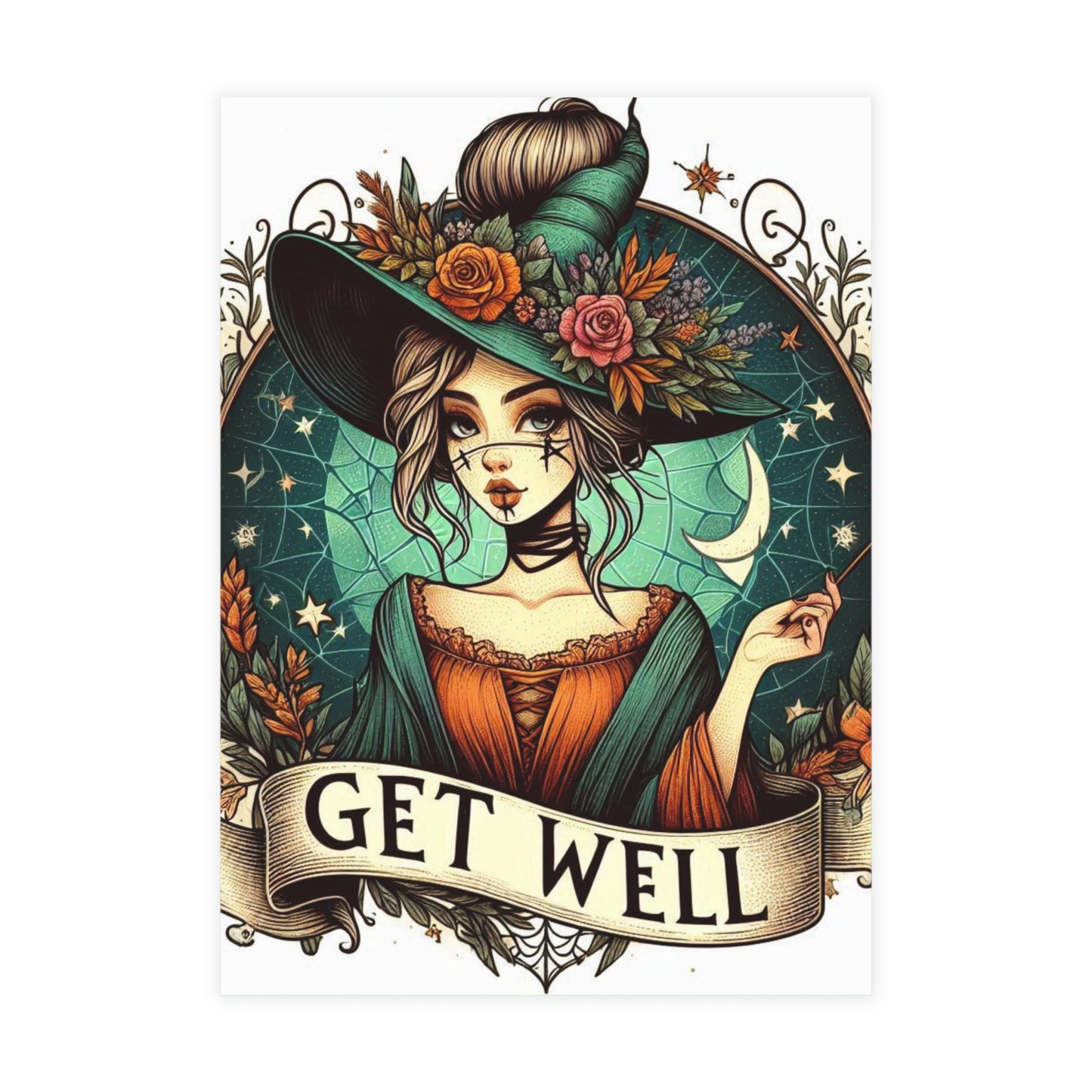 Get Well Witch Postcard Bundles