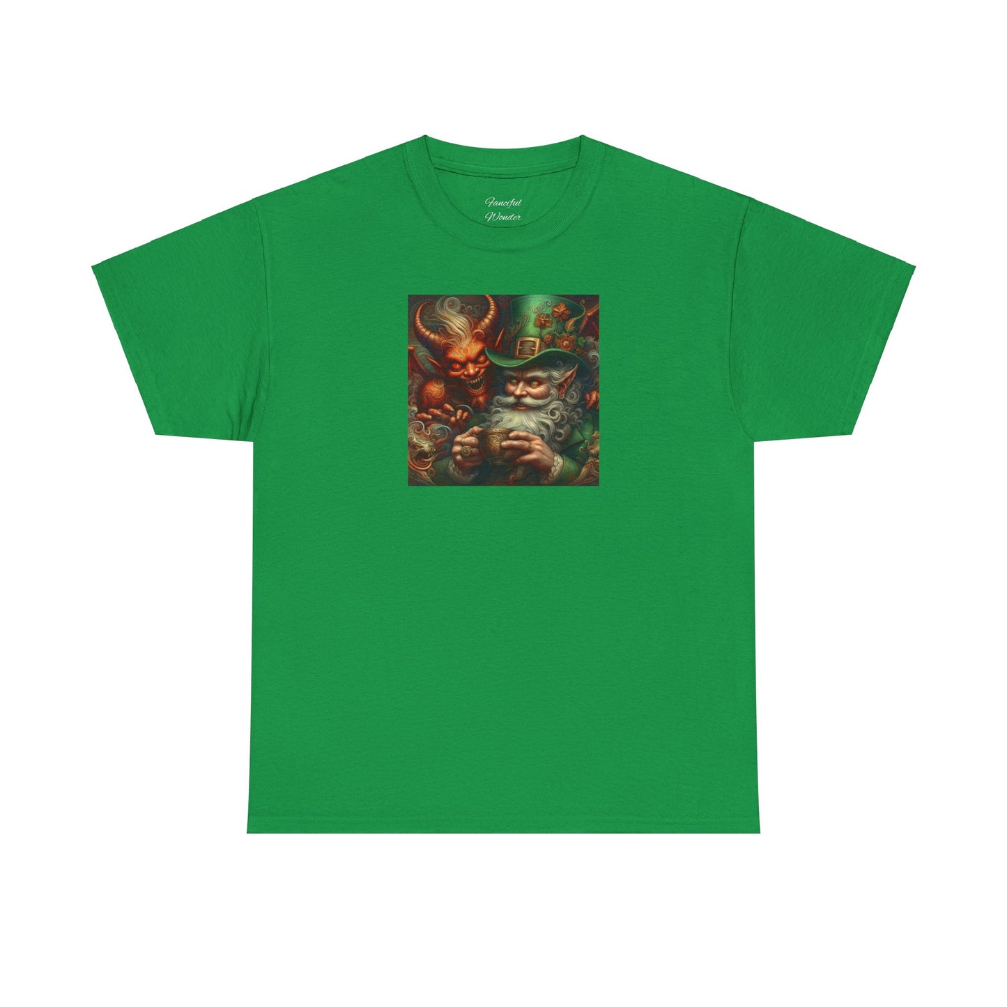 Demon Leprechaun St. Patrick's Day Unisex Heavy Cotton Tee - Gildan 100% Cotton