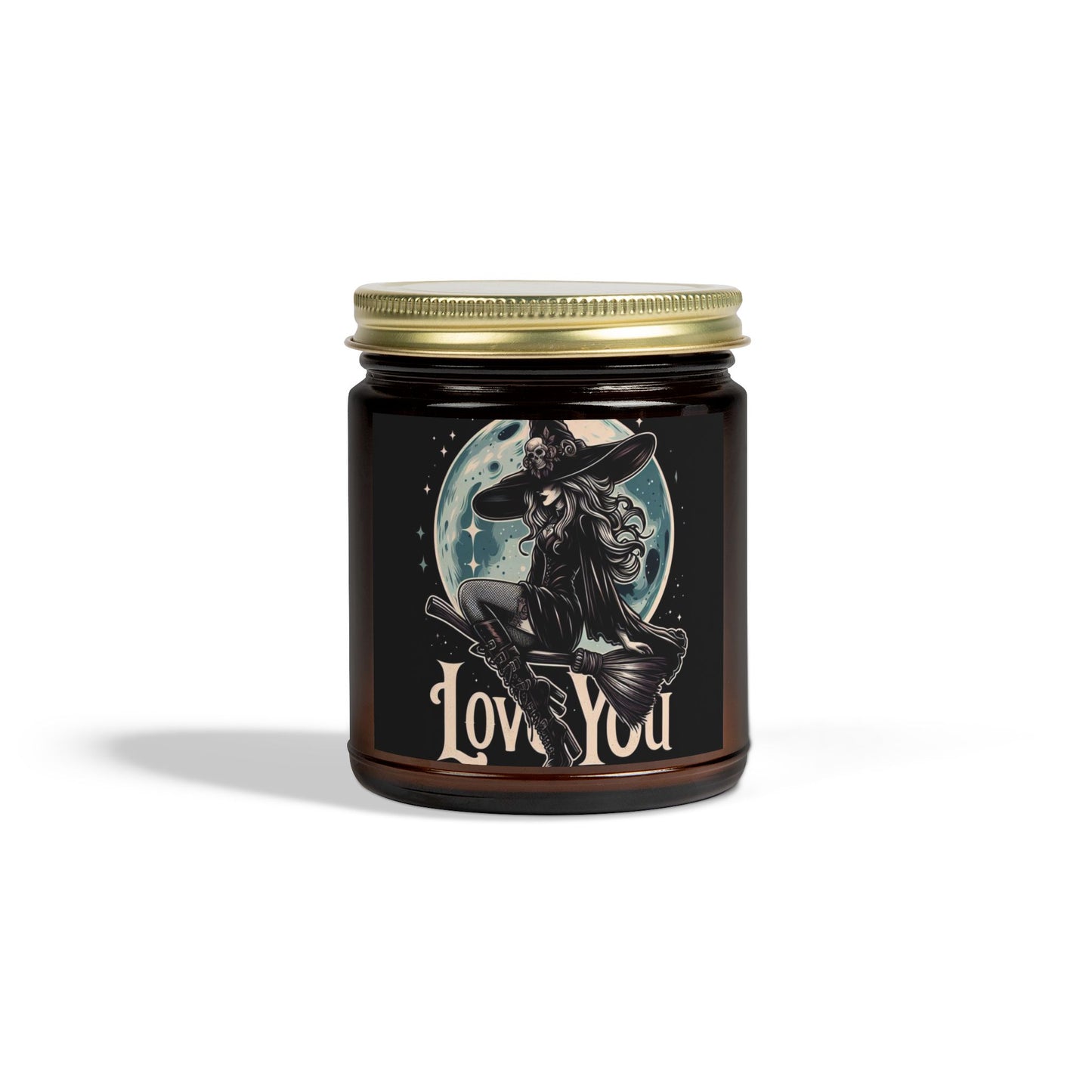 Love You Witch Candles, Coconut Apricot Wax (4oz, 9oz)