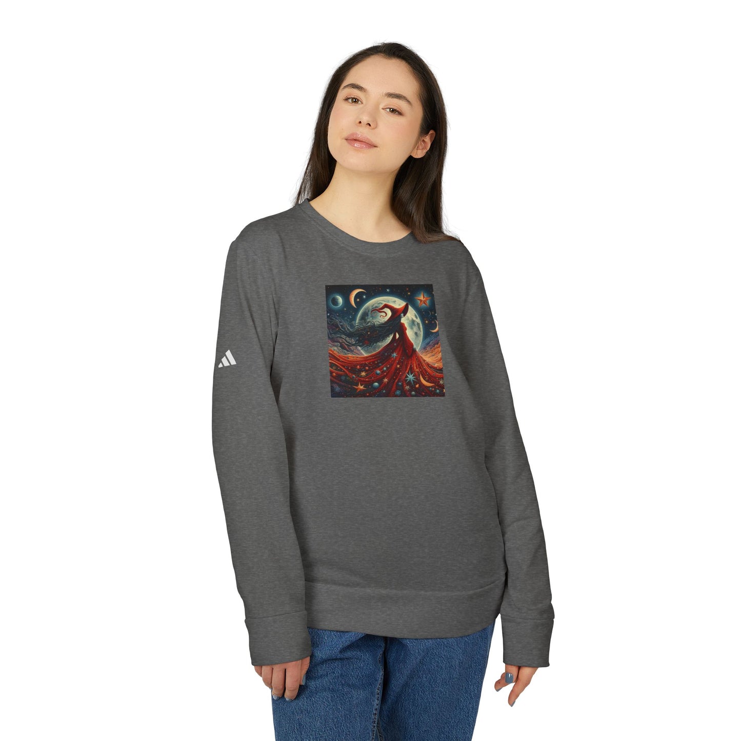 Witch Adidas® Unisex Fleece Crewneck Sweatshirt