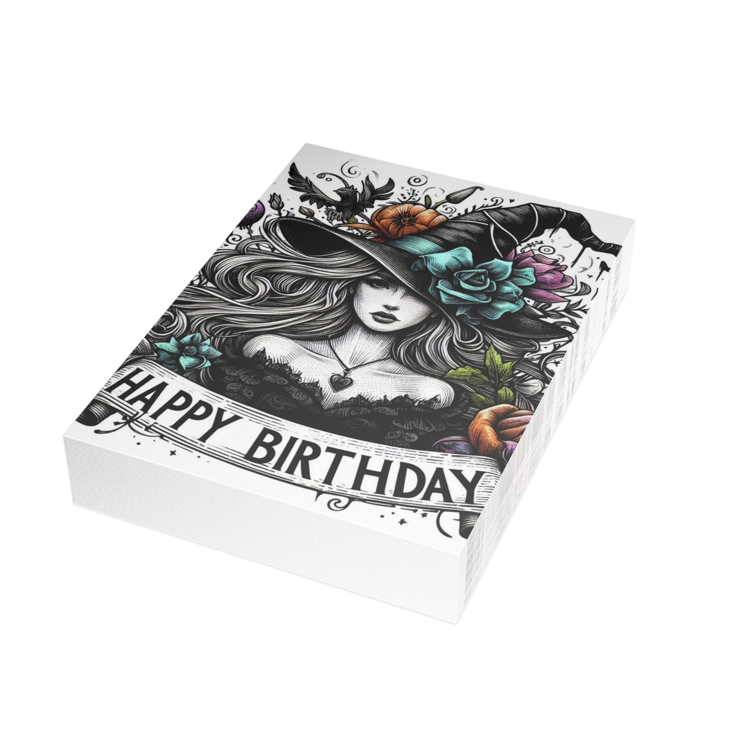 Witch Happy Birthday Postcard Bundles