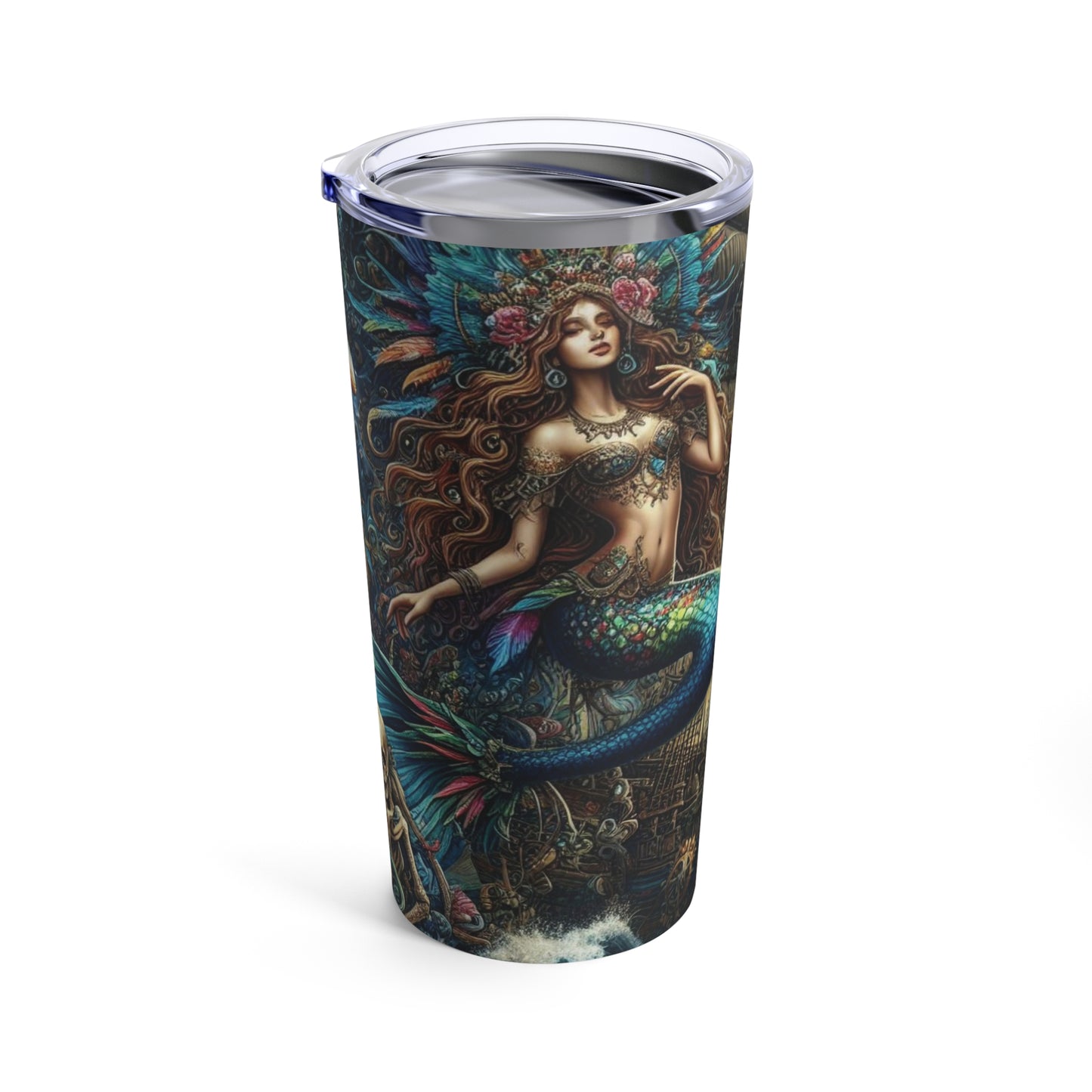 Mermaid Pirate Ship Tumbler 20oz