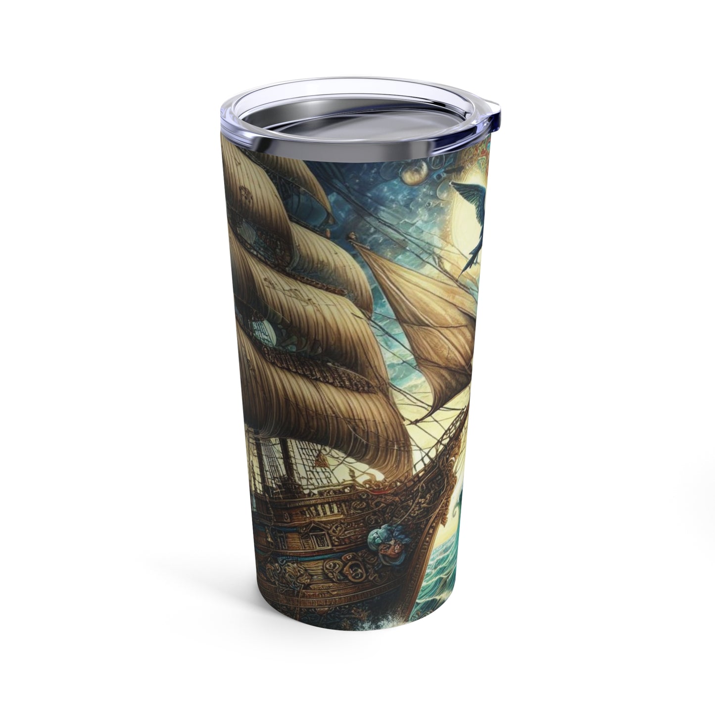 Mermaid Pirate Ship Tumbler 20oz