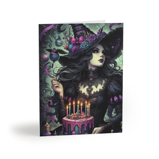 Witch Party Invitation Cards (8, 16, and 24 pcs) with Envelopes Included, Personalized Availability